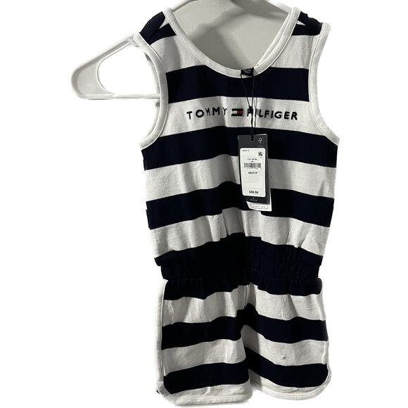 Girls Tommy Hilfiger Blue & White Romper Size XXS/3
